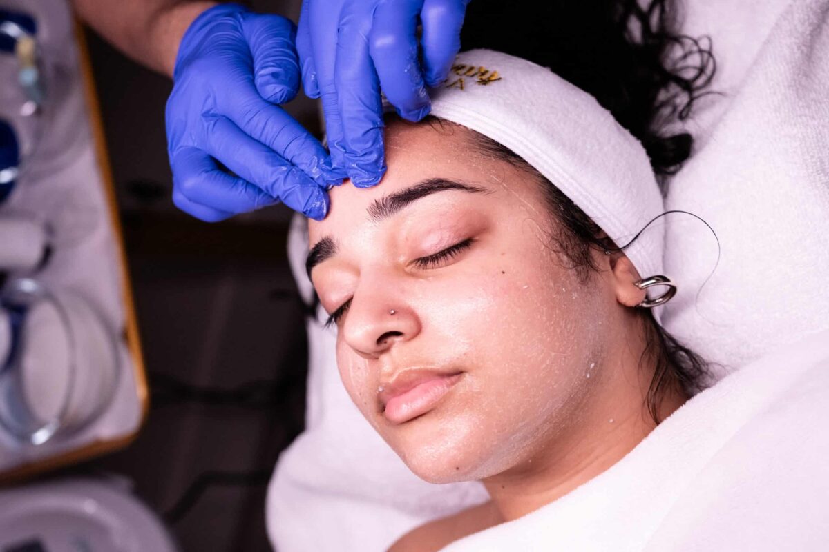woman getting facial massage
